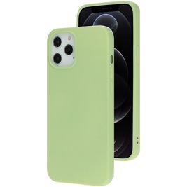 Mobiparts iPhone 12 Pro Max Silikon Hülle Backcover - Pistache Green