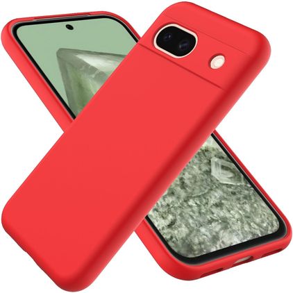 Mobigear Colors Google Pixel 8a Hülle Flexibles TPU Backcover - Rot