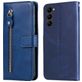 Mobigear Zipper Samsung Galaxy S23 Hülle Klapphülle Geldbörse - Blau