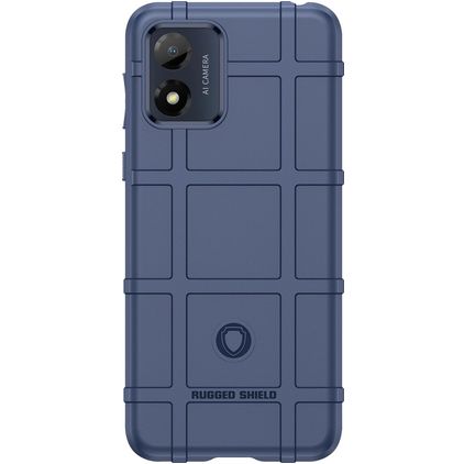 Mobigear Rugged Shield Motorola Moto E13 Hülle Flexibles TPU Backcover Stoßfest - Blau