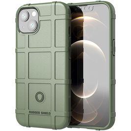 Mobigear Rugged Shield iPhone 13 Mini Hülle Flexibles TPU Backcover Stoßfest - Grün