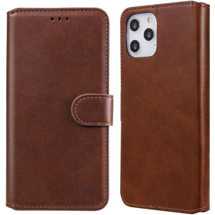 Mobigear Wallet iPhone 12 Pro Max Klapphülle Portemonnaie - Braun
