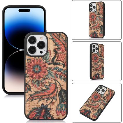 Mobigear Cork iPhone 14 Pro Hülle Flexibles TPU Backcover - Model 1
