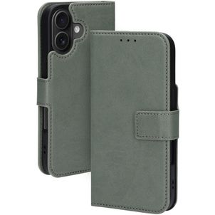 Mobiparts Classic Wallet MagSafe iPhone 16 MagSafe Hülle Klapphülle Geldbörse - Stone Green