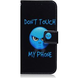 Mobigear Design Samsung Galaxy A90 Hülle Klapphülle Geldbörse - Do Not Touch