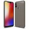 Mobigear Brushed Slim Motorola One Power Hülle Flexibles TPU Backcover - Grau