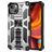 Mobigear Armor Stand iPhone 13 Pro Max Hülle Hardcase Backcover Stoßfest mit Ständer - Silber