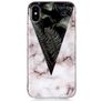 Mobigear Marble iPhone XS Max Hülle Flexibles TPU Backcover - Leaves