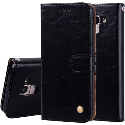 Mobigear Wallet Samsung Galaxy J6 (2018) Hülle Klapphülle Geldbörse - Schwarz