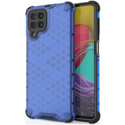 Mobigear Honeycomb Samsung Galaxy M53 Hülle Hardcase Backcover Stoßfest - Blau