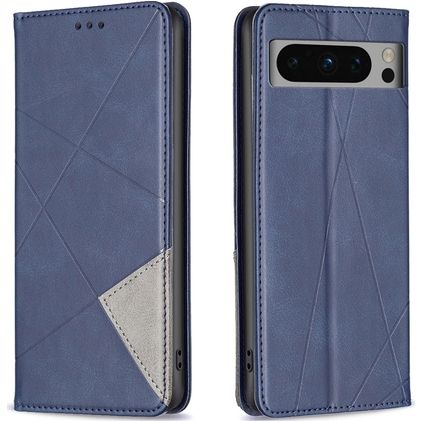 Mobigear Rhombus Slim Google Pixel 8 Pro Hülle Klapphülle - Blau