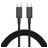 Mobigear 100W USB-C auf USB-C Kabel 3 Meter - Schwarz