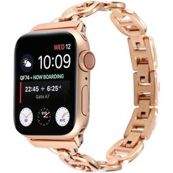 Mobigear Paris Edelstahl Apple Watch Armband Faltschließe - 49/46/45/44 mm - Roségold