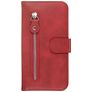Mobigear Zipper Samsung Galaxy S20 Hülle Klapphülle Geldbörse - Rot