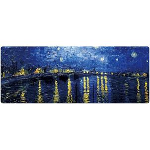 Mobigear Anti-Slip Mauspad - 40 x 90 CM - Starry Night Over the Rhône
