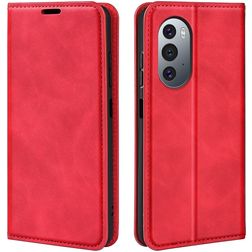 Mobigear Retro Slim Motorola Edge X30 Hülle Klapphülle Geldbörse - Rot