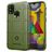 Mobigear Rugged Shield Xiaomi Redmi 9C Hülle Flexibles TPU Backcover Stoßfest - Grün