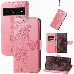 Mobigear Butterfly Google Pixel 7 Pro Klapphülle Portemonnaie - Pink