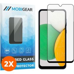 Mobigear Premium Samsung Galaxy A03 Panzerglas Gehärtetes Glas Displayschutz - Hüllenfreundlich - Schwarz (2er Pack)