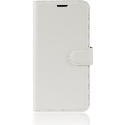 Mobigear Classic Samsung Galaxy A01 Hülle Klapphülle Geldbörse - Weiß