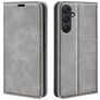 Mobigear Retro Slim Samsung Galaxy A26 Hülle Klapphülle Geldbörse - Grau