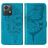 Mobigear Butterfly Motorola Moto G84 Hülle Klapphülle Geldbörse - Blau