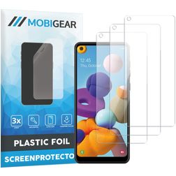 Mobigear Samsung Galaxy A21 Displayschutz Schutzfolie - Hüllenfreundlich (3er Pack)