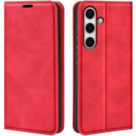 Mobigear Retro Slim Samsung Galaxy S24 FE Hülle Klapphülle Geldbörse - Rot