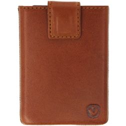 Valenta Card Case Pocket Echtleder Kartenetui - 8 Karten - Cognac