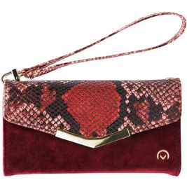 Mobilize Gelly Velvet iPhone SE (2020) Hülle Abnehmbare 2in1 Clutch - Red Snake