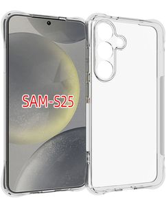 Mobigear Cushion Durchsichtig Samsung Galaxy S25 Hülle Flexibles TPU Backcover - Transparent