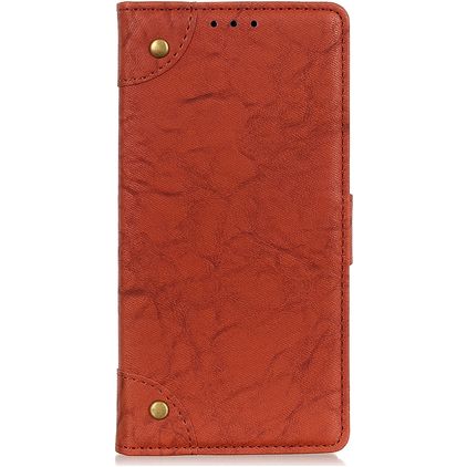 Mobigear Ranch Samsung Galaxy A21 Hülle Klapphülle Geldbörse - Braun