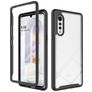Mobigear Two-Layer LG Velvet Hülle Hardcase Backcover Stoßfest - Schwarz
