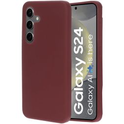 Mobiparts Samsung Galaxy S24 Silikon Hülle Backcover - Plum Red