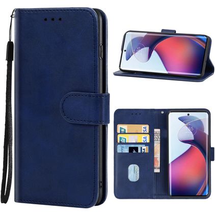 Mobigear Wallet Motorola Moto G72 Hülle Klapphülle Geldbörse - Blau