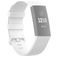 Mobigear Cross Silikon Fitbit Charge 3 Armband Dornschließe - Weiß