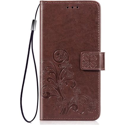 Mobigear Clover Huawei P40 Pro Hülle Klapphülle Geldbörse - Braun