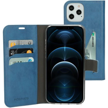 Mobiparts Classic Wallet iPhone 12 Pro Max Hülle Klapphülle Geldbörse - Steel Blue