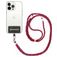 Mobigear Lanyard Universal-Handykette einstellbar - Rot / Schwarz