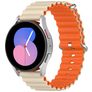 Mobigear Ocean Silikon Smartwatch Armband Dornschließe - 22-mm-Universalanschluss - Orange / Polarstern