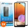Mobigear Premium Samsung Galaxy A32 4G Panzerglas Gehärtetes Glas Displayschutz - Hüllenfreundlich - Schwarz (3er Pack)