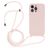 Mobigear Lanyard iPhone 15 Pro Silikon Handykette - Sand Pink