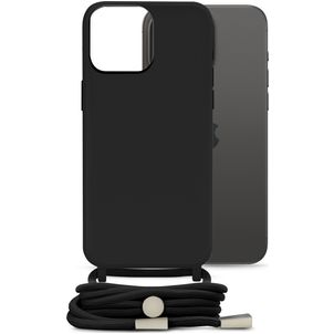 Mobilize Lanyard Gelly iPhone 15 Pro Max Flexibles TPU Handykette - Schwarz