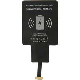 Mobigear Micro USB Receiver es Ladegerät Qi Wireless 5W 1A - Schwarz Mobigear Micro USB Receiver es Ladegerät Qi Wireless 5W 1A - Schwarz