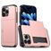Mobigear Card iPhone 16 Pro Max Hülle Hardcase Backcover Stoßfest mit Kartenhalter - Roségold