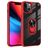 Mobigear Crystal Ring iPhone 14 Pro Hülle Hardcase Backcover mit Ringhalter - Transparent / Rot