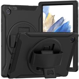 Mobigear SureGrip Samsung Galaxy Tab A8 10.5 (2021) Hülle Kunststoff,Silikon Backcover + Ständer - Schwarz