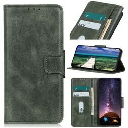 Mobigear Classy Samsung Galaxy S22 Ultra Hülle Klapphülle Geldbörse - Grün