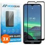 Mobigear Premium Nokia 1.4 Panzerglas Gehärtetes Glas Displayschutz - Hüllenfreundlich - Schwarz (3er Pack)
