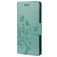Mobigear Flowers Samsung Galaxy A53 Hülle Klapphülle Geldbörse - Türkis